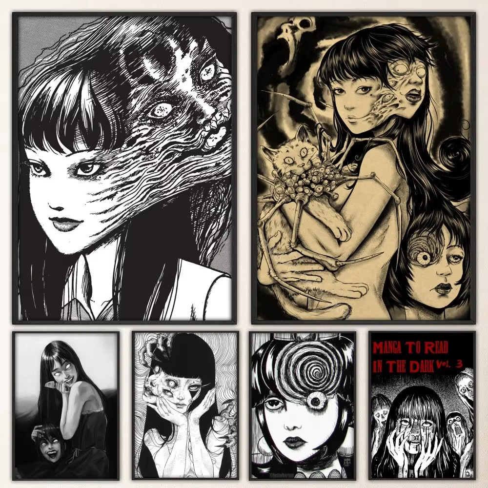 Japan Anime Junji Ito Poster Prints Poster Wall Painting Bedroom Living Room Wall Bar Restaurant