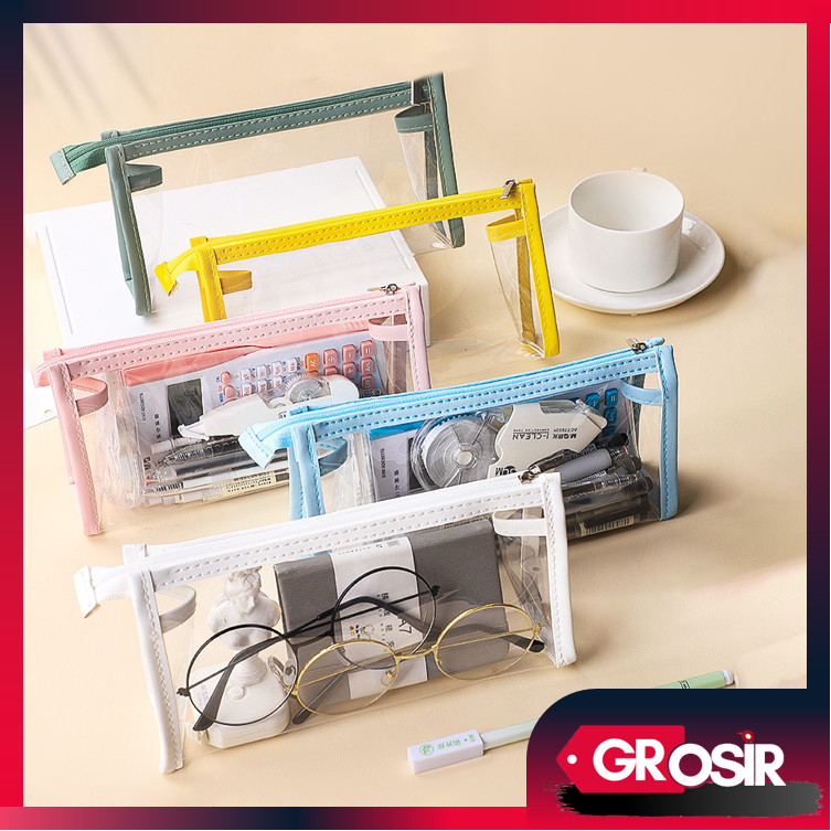 

Grosir - S5993 Kotak Pensil Bening / Kotak Pensil Kapasitas Besar Multifungsi / Pencil Case Bening / Pencil Case Kapasitas Besar