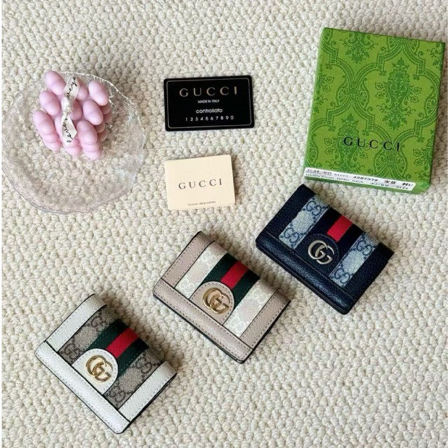 Pre Order 2 Weeks GG Foldable Card Holder Dompet Kartu Lipat Canva Stylish Dompet Kulit Asli Premium