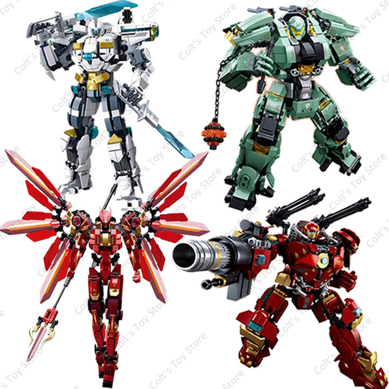 Sluban Pacific Rim Mecha Action Figures Building Blocks Bricks Robot Super Battle Mechs Assembling M