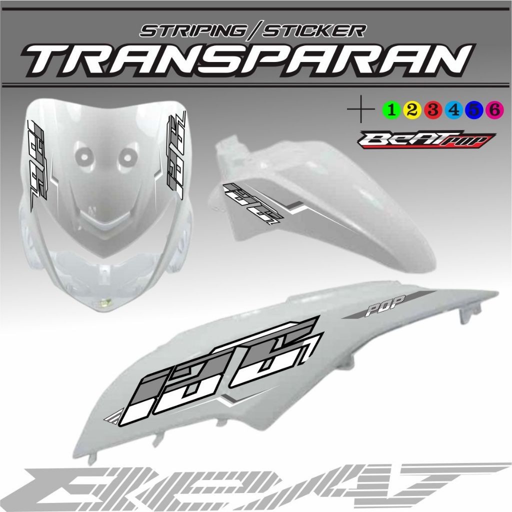 STIKER KEREN STRIPING MOTOR BEAT POP STIKER TRANSPARAN BEAT POP NEW FI
