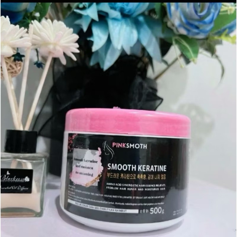 PROMO SPECIAL PINKSMOTH HAIR CARE SERIES - Keratin Rambut Pinksmoth Pelurus Rambut Tanpa Catok Hair 