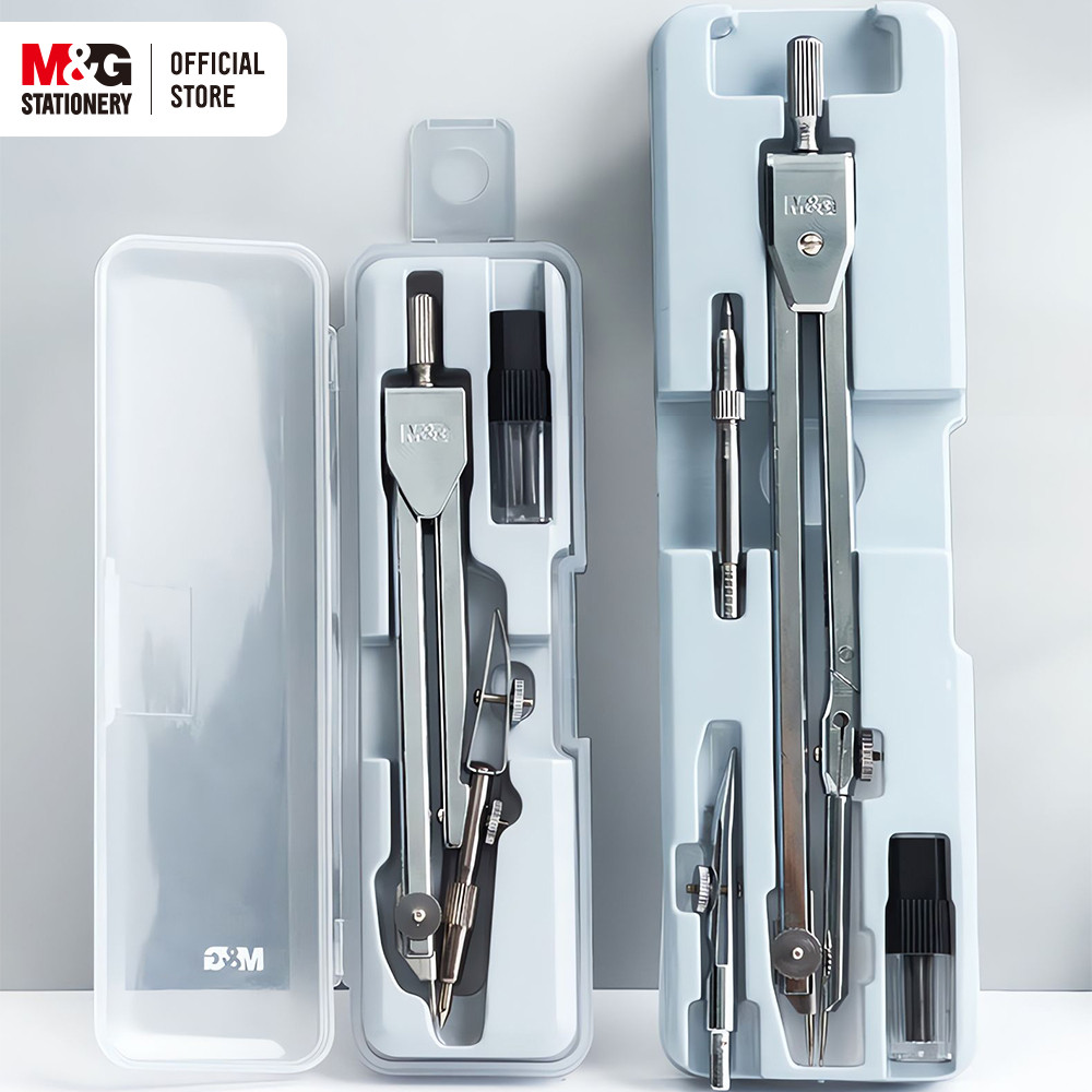 

M&G Metal Compass Set Drafting Compass with Replacement Refill for Students Exam Drawing Tools 2 Pcs/4Pcs Set