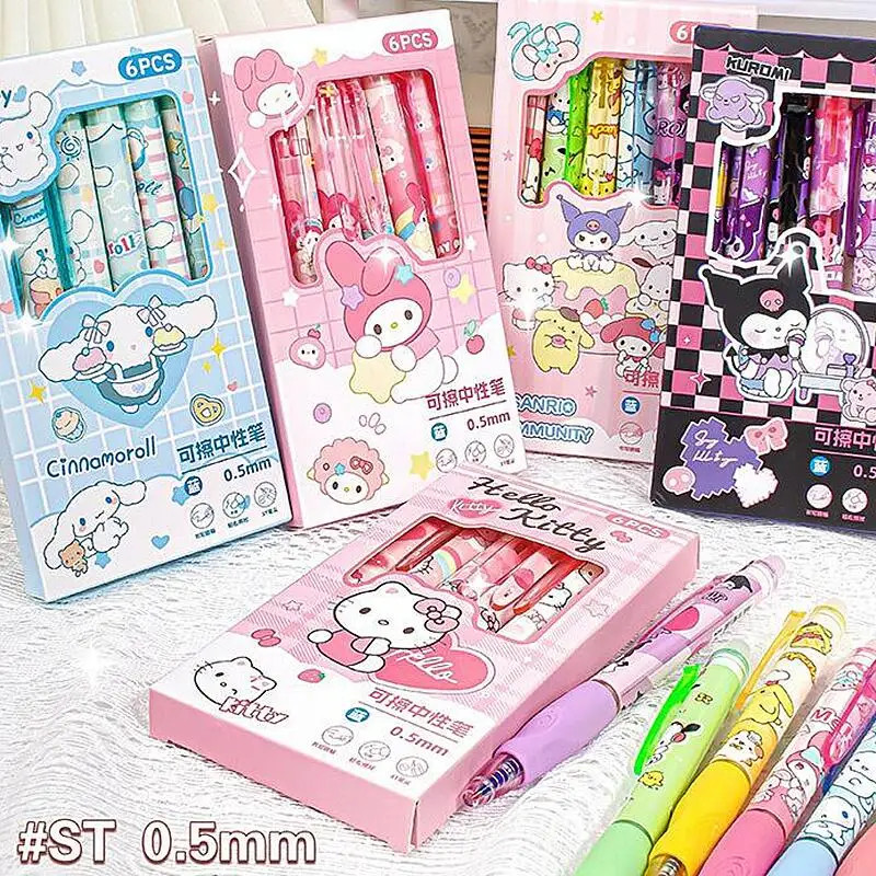 

Sanrio Hello Kitty Blue Ink Erasable Neutral Pen Cute Cartoon Pressing The Pen Office Supplies School Supplies Holiday Gifts