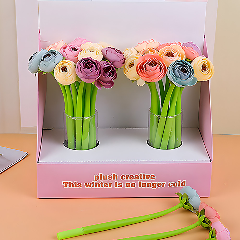 

Japanese Cute Flower Pens Funny Rose Gel Ink Pen Floral Ballpoint Kawaii Writing Cool Back to School Girls Aesthetic Stationery