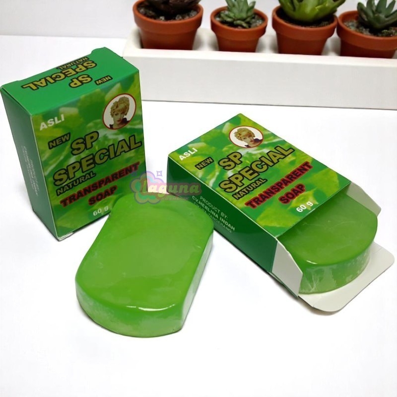 ( LUSINAN ) SABUN SP HIJAU ASLI TRANSPARANT DUS FACIAL SOAP BPOM
