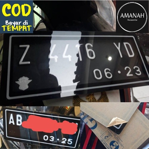 BISA COD Dudukan plat motor  / Tempat / Cover Plat Nomor Motor Tutup Akrilik depan belakang (cocok u