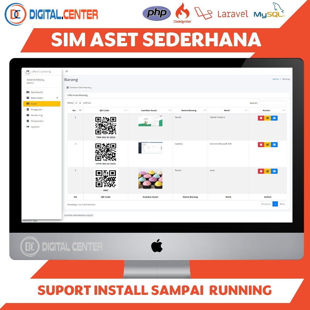 Aplikasi SIM ASET Sederhana