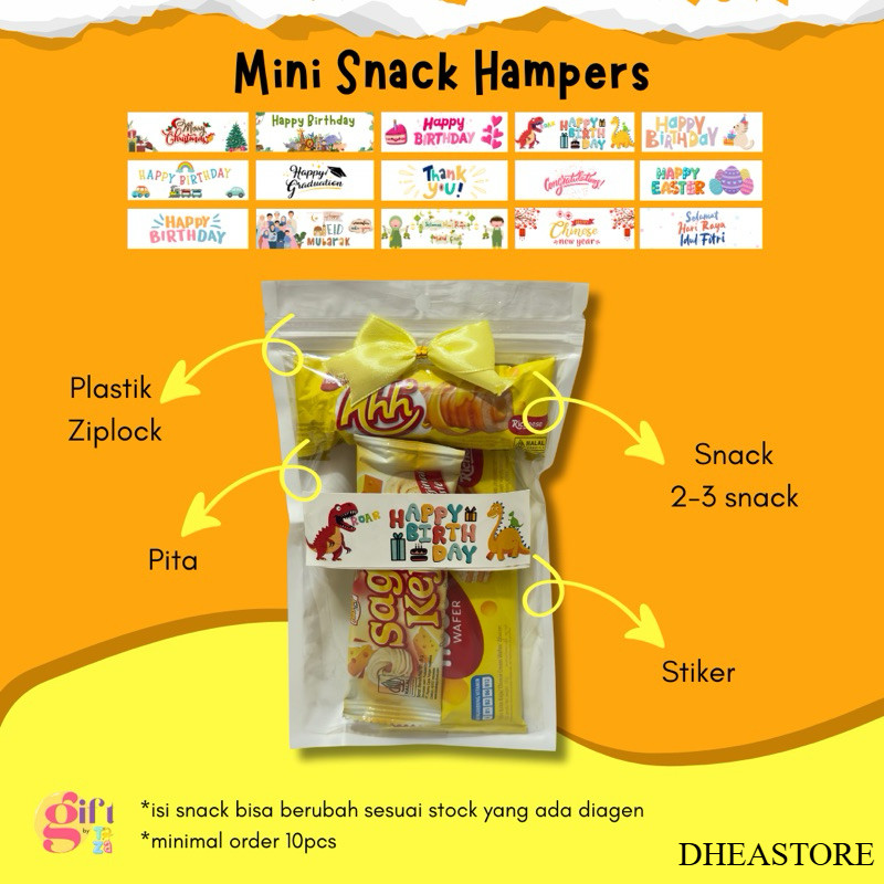 

Kuning - Mini Gift Snack Hampers/ Snack Gift Syukuran Ulang Tahun dan lain lain