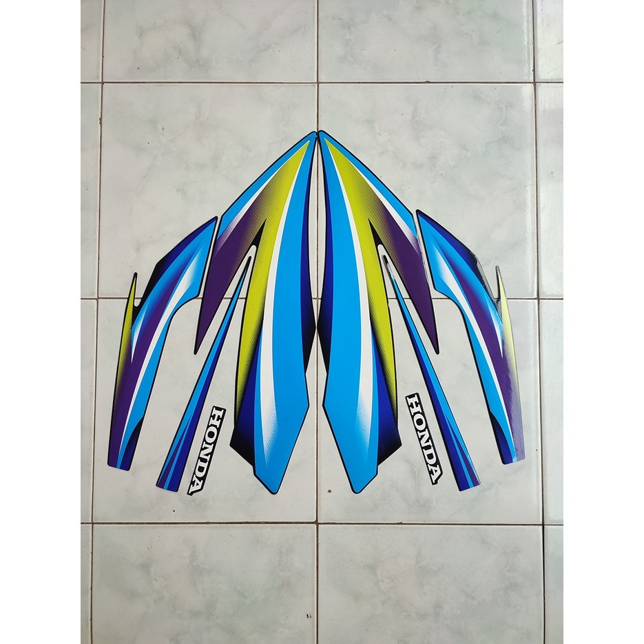 STRIPING STIKER MOTOR SCOTLET BODY MOTOR GL MAX 2004 BIRU