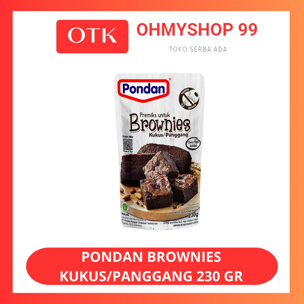 

Pondan Brownies Instan Kukus/Panggang 230gr