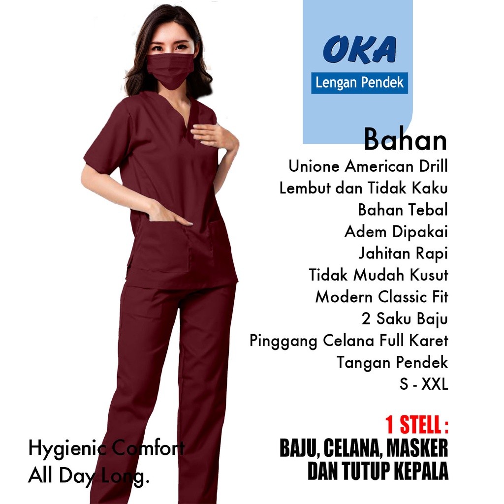 Promo Setelan Baju Oka / Baju Ok Lengan  Pendek / Trust wear oka