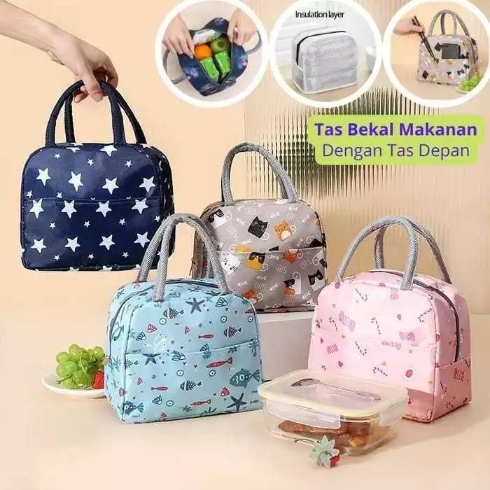 TAS BEKAL MAKANAN ANAK LUNCH BAG TEMPAT BEKAL ANAK TEMPAT PENYIMPANAN MAKANAN TAS LUNCH BOX