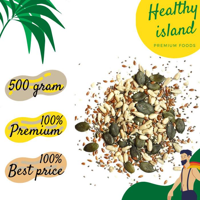 

Roasted Mix Seeds and Nuts - 500 gram - Sesame Seed, Pumpkin Seed, - Mix Seeds Nuts