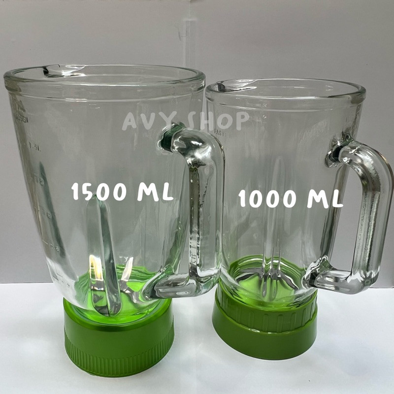 Gelas dan pisau jus blender national kaca / beling