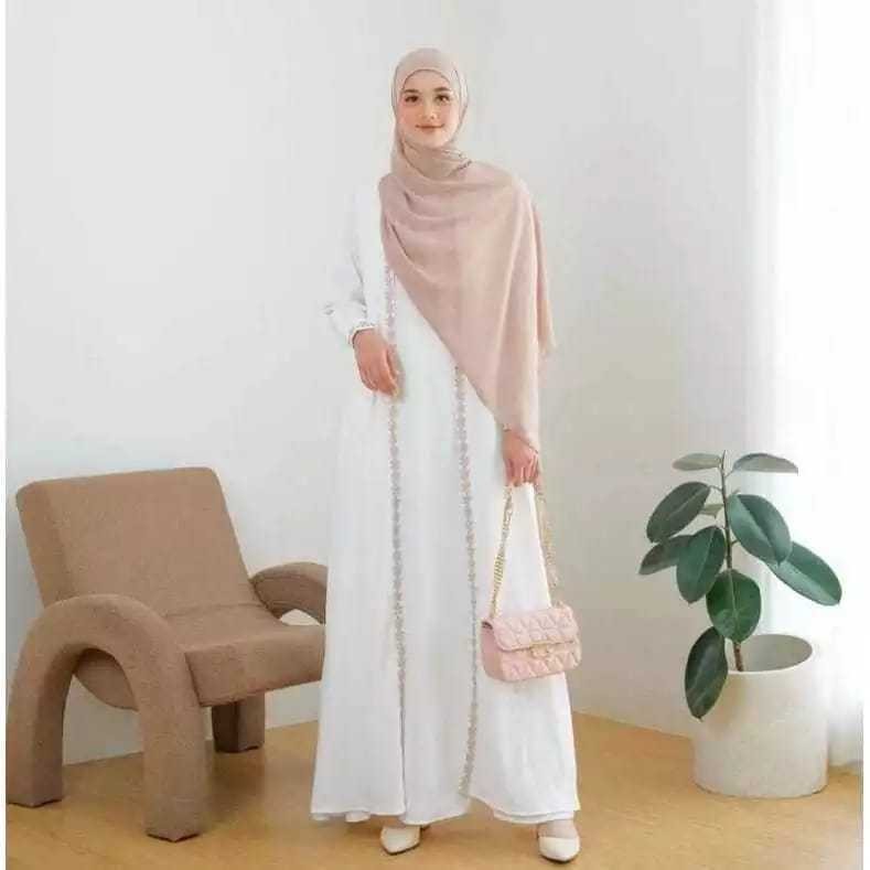 Abaya Basmalah Gamis Abaya Hitam Baju Abaya Arab Basic Renda Polos Abaya Turkey Gamis Wanita Umroh 2
