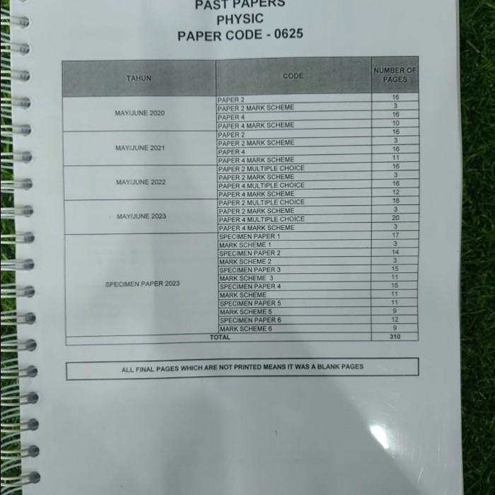 

Cambridge IGCSE Past Paper Science Series - Biology