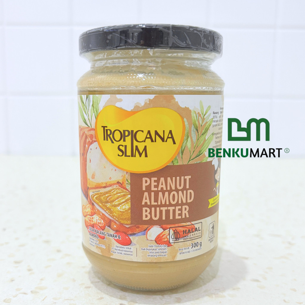 

Tropicana Slim Peanut Almond Butter Spread Jam 300 gram – Selai Kacang Almond Nikmat Tanpa Gula Pasir | HALAL