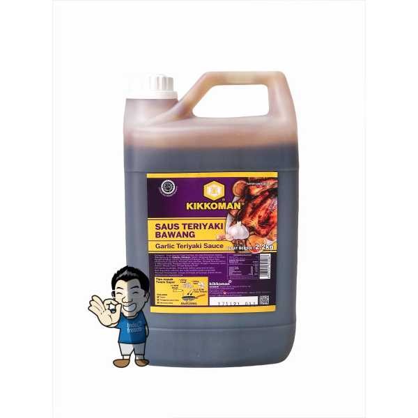 

PROMO!Kikkoman Garlic Teryaki Sauce-Saus Teriyaki Bawang Halal Jerigen 2.2KgREADY