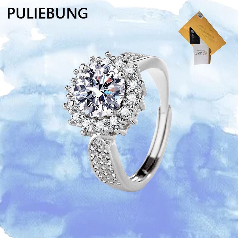 PULIEBUNG - Cincin Platinum PT950 Moissanite