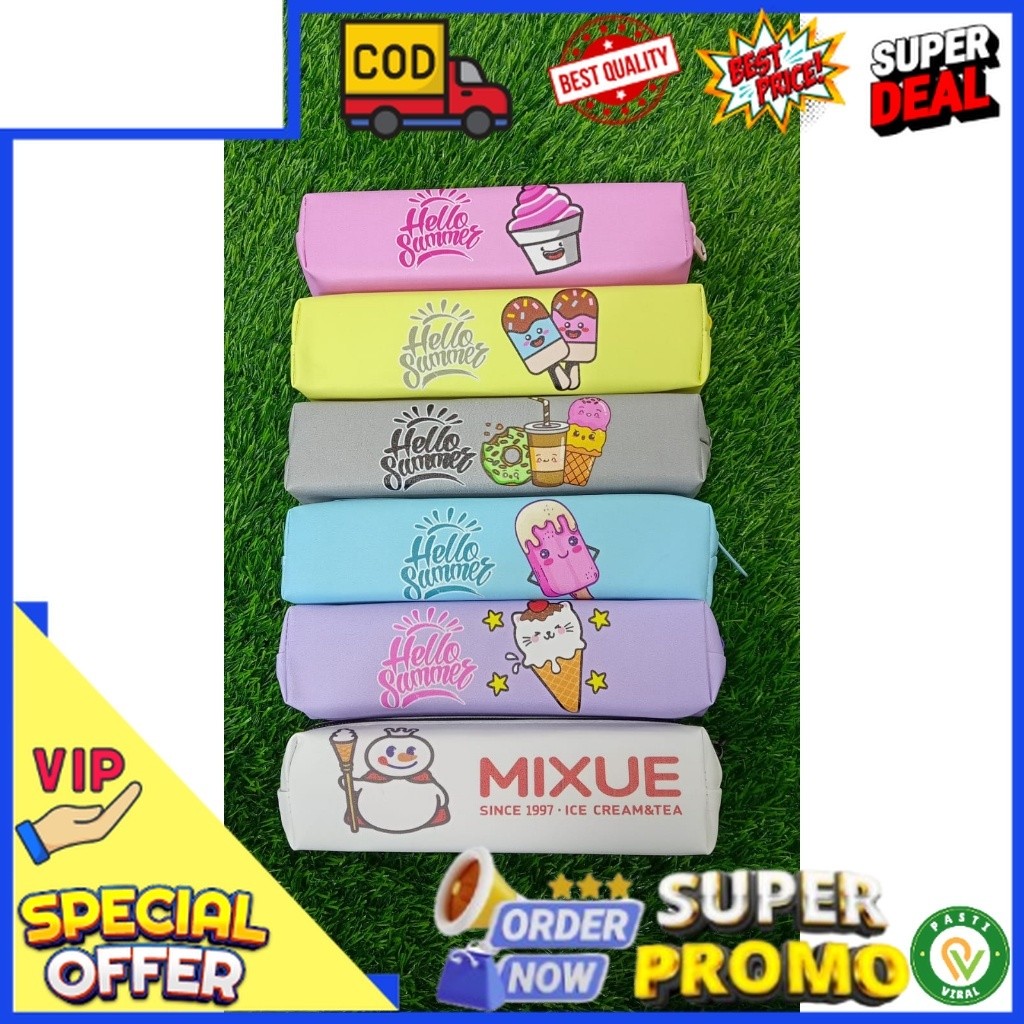 

Bisa Cod Tepak Tempat Pensil Anak Perempuan dan anak Laki Lucu Karakter Ice Cream / Stationery Organizer / Tempat Alat Tulis