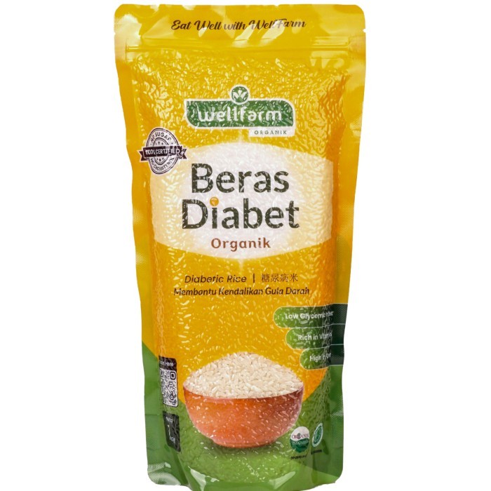 

NEW SALE!~ [Terlaris] Beras Organik Diabets Wellfarm kemasn 1 Kg U/ Diabetes