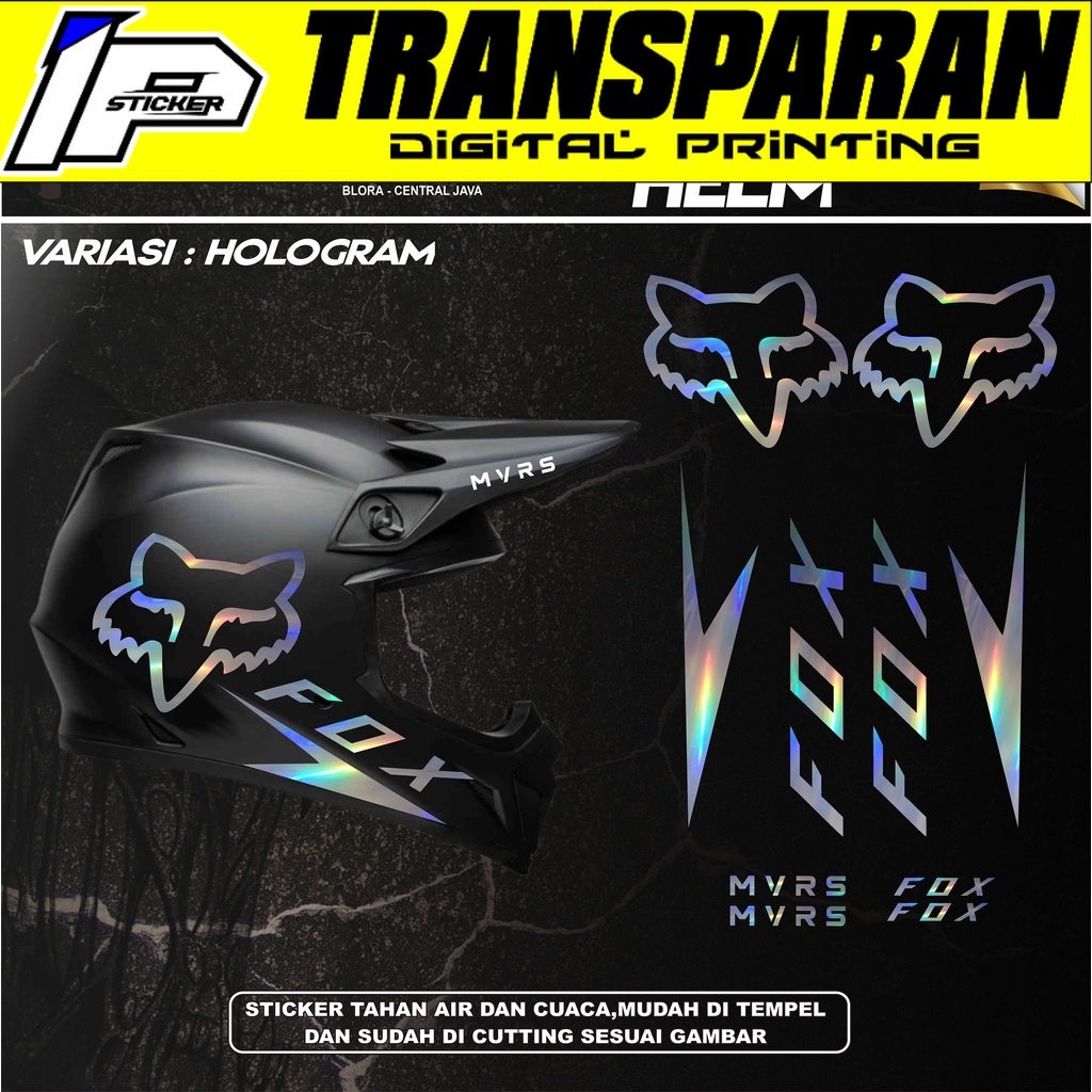 Stiker Helm Cutting - Sticker Helm Trail/ Helm JPX Cross 1 Set Variasi Fox