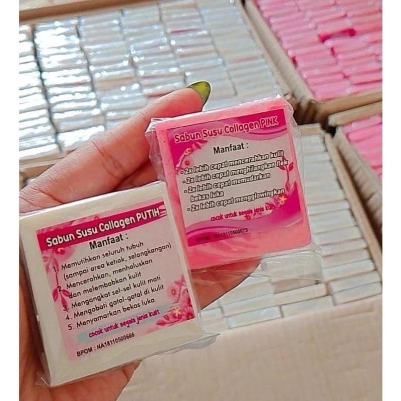 【COD】 [ORI & BPOM] Sabun Susu Collagen Sabun Pemutih By Ayu Sabun Pemutih Badan Wajah Pink Viral / H