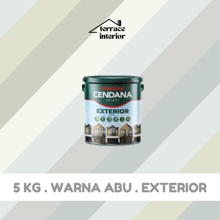 Cat Tembok Mowilex Cendana Exterior Warna Abu 5 kg