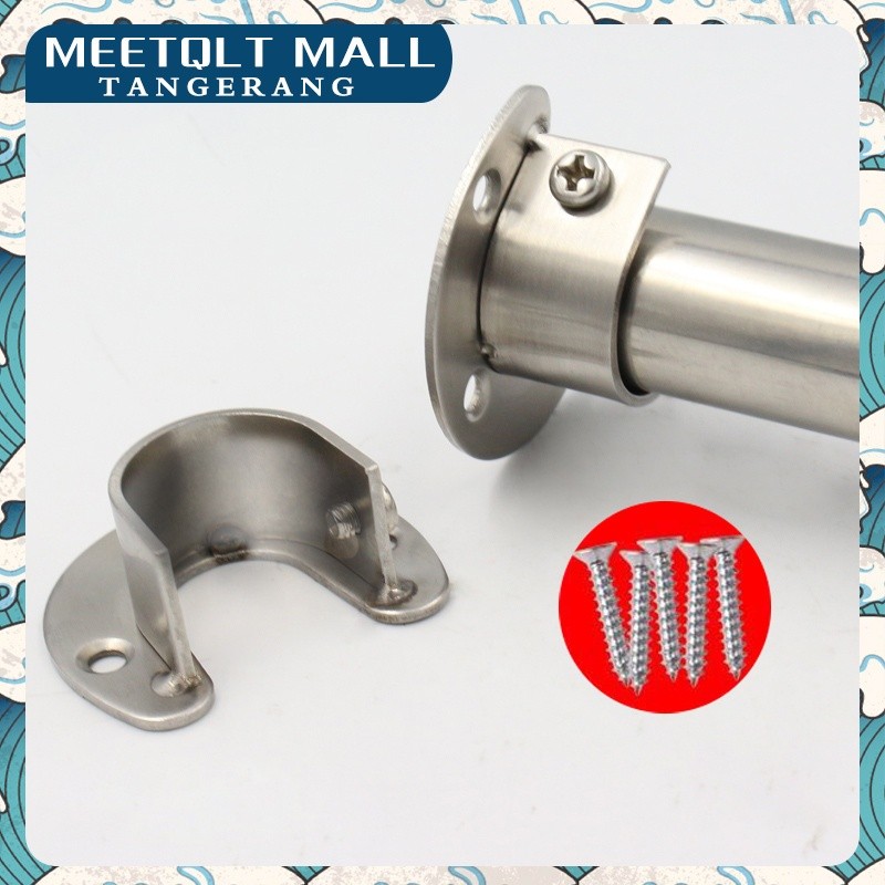 32mm Bracket Topi Pipa Stainless-Flange Fitting Pipa Untuk Memperbaiki Pipa Dan Kran