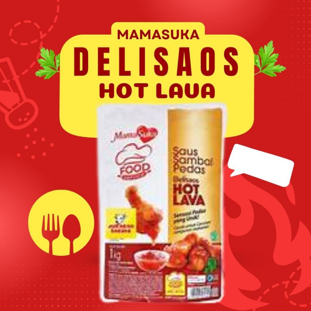 

Mamasuka Delisaos saus sambal pedas hot lava 1kg