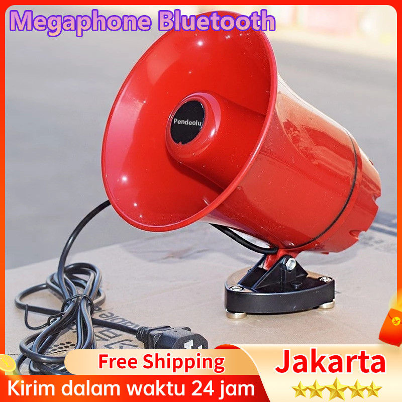 Megaphone Speaker corong Sirine Bisa rekam Suara merk Suara Jernih Bluetooth Keliling Motor Aki Reka