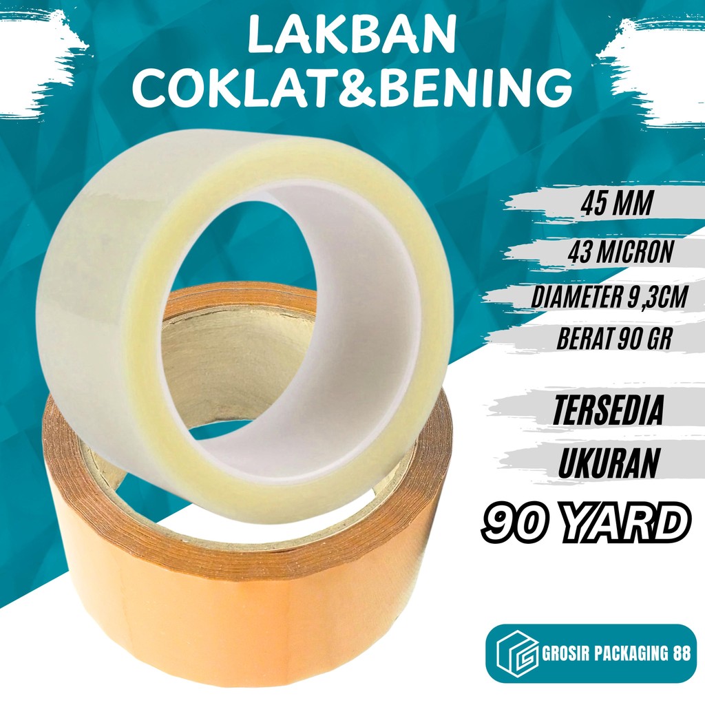 

Lakban Solatip Isolasi OPP Bening 2 Inch 45mm x 90 Yard Coklat MURAH - 90yard LAKBAN SOLATIP ISOLASI OPP 2INCI 90Y 2INCH 90YARD 2 INCI INCH 90 Y YARD TAPE BENING COKLAT MURAH
