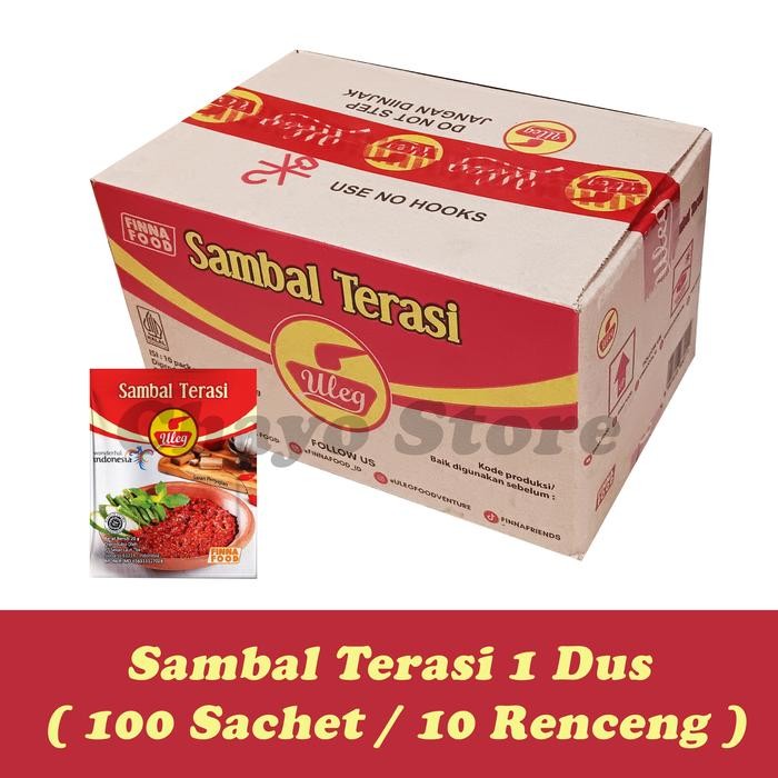 

Finna Sambal Uleg Sachet 10 Renceng ( 1 Dus / 100 Sachet ) Terasi Rawit Pedas Geprek Rendang Udang FinnaFood - Terasi