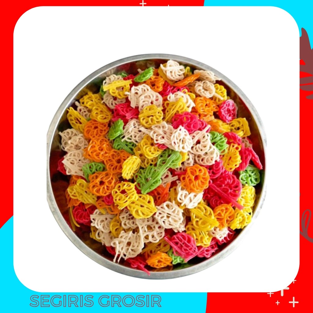 

kerupuk seblak mawar mini warna warni 500 Gr