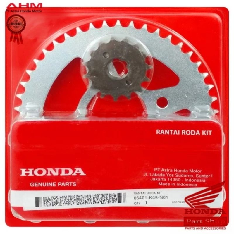 AHM 06401-K45-N01 Gear Gir Set Rantai CB 150 R CBR 150R