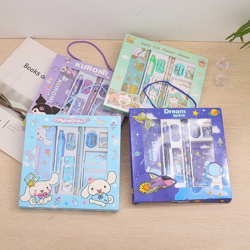 

LPL Alat Tulis Set 9 In1 Stationery Karakter Lucu Set Perlengkapan Alat Tulis Sekolah Anak-Anak Murah Lengkap Souvenir Ulang Tahun Anak Alat Tulis 9 IN 1 Free Tempat Pensil Kaleng