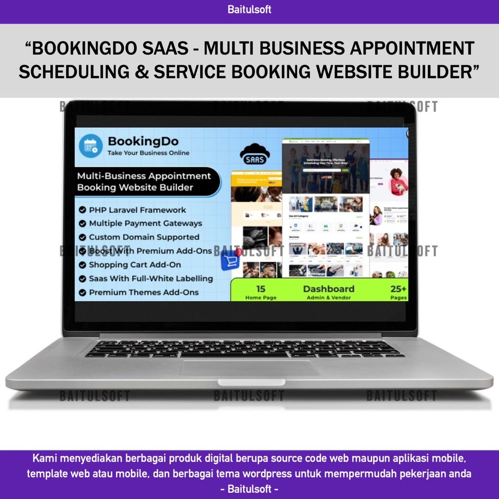 SOURCE CODE APLIKASI WEB BOOKINGDO SAAS - MULTI BUSINESS APPOINTMENT SCHEDULING & SERVICE BOOKING WE