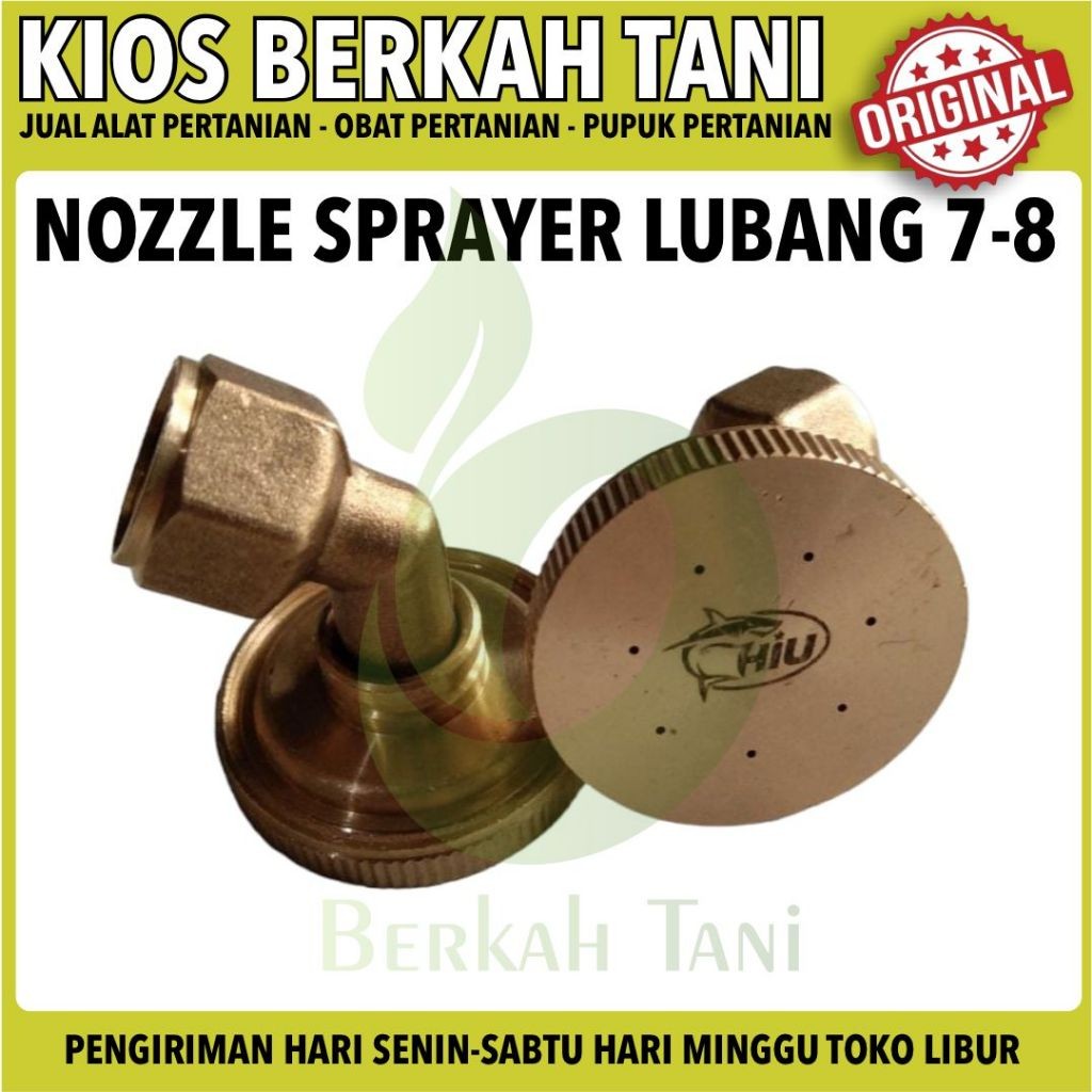Nozzle Kabut Lubang 7 8 Spuyer Kuningan Cap Panda Drat DM 14mm Brass Nosel Chota Dot.on Sparta Doton