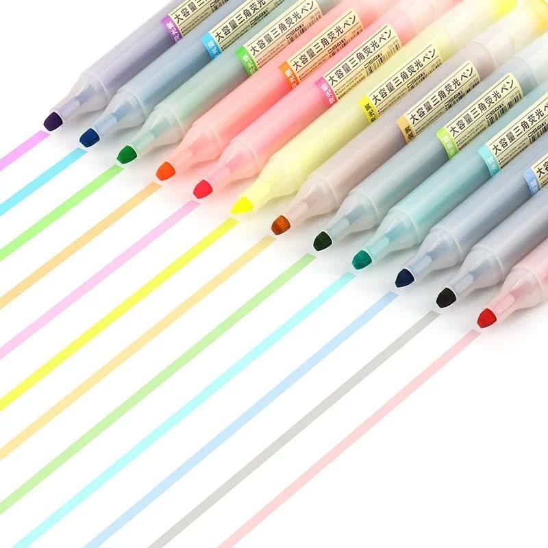 

Triangle Large Capacity Ink Highlighter Marker Pen Candy Color Neon Pastel Highlighters for Student Marking/Drawing/Doodling