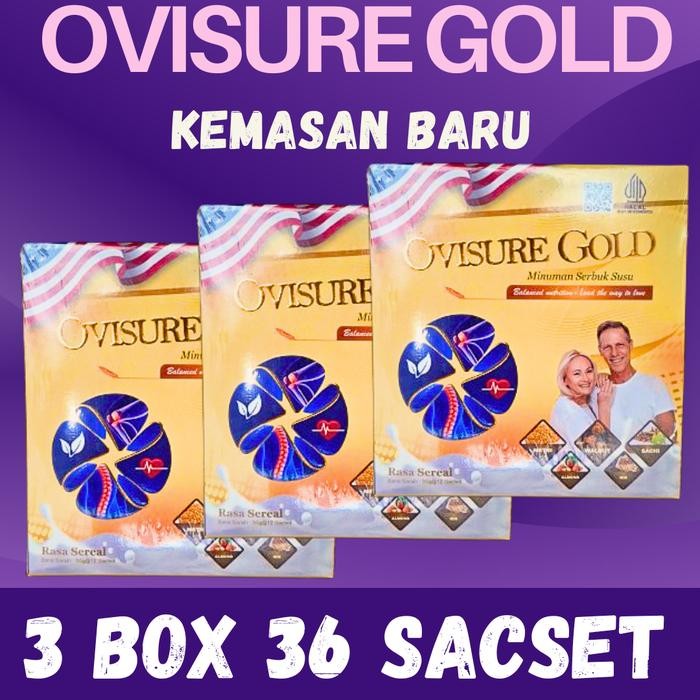 

OVISURE GOLD MILK SUSU OBAT TULANG DAN SENDI YANG SEHAT 100% DI IMPOR USA |- 3 BOX