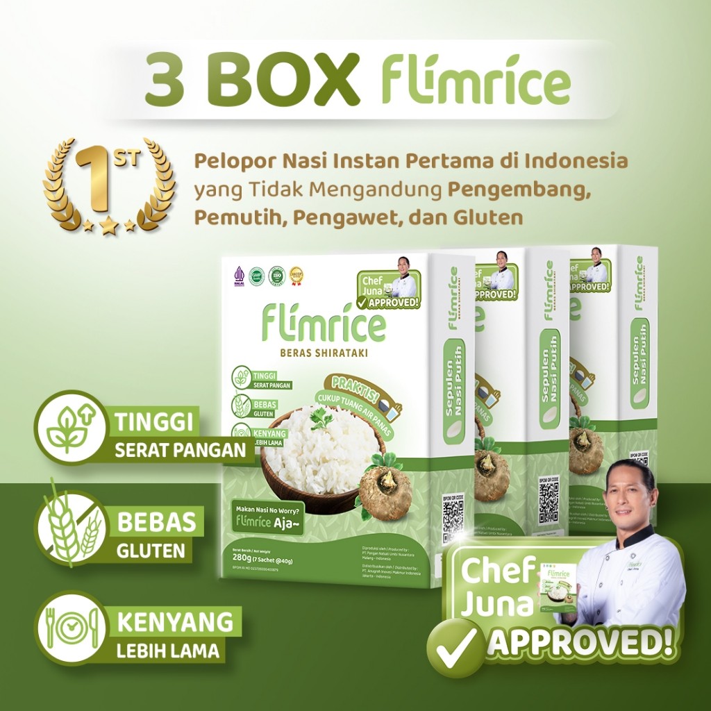 

Flimrice - Bundling 3 Box Nasi Diet Gluten Free