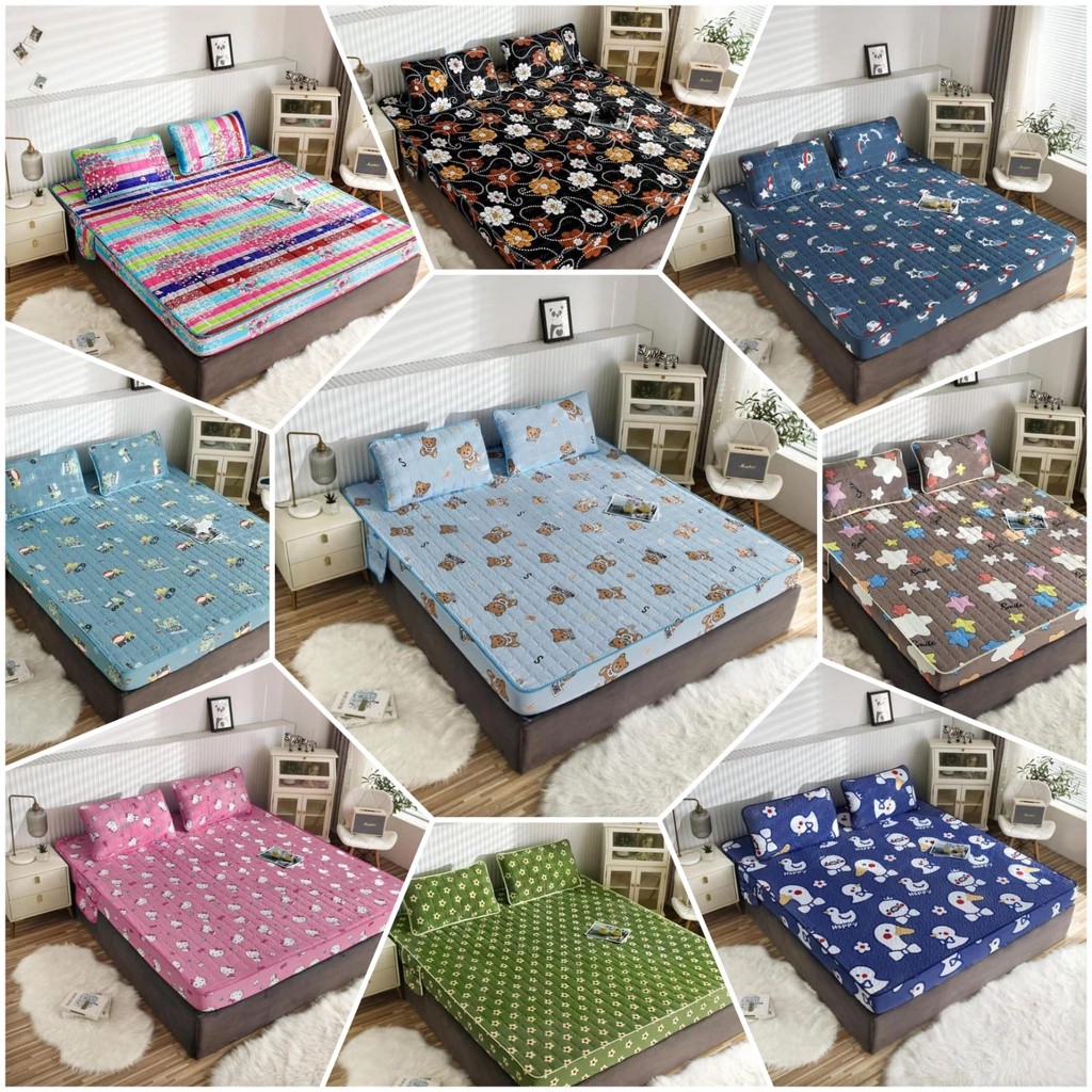 DISKONMANTAP Sprei Waterproof / Sprei Anti Ompol Bahan Katun Ukuran 180x200x30cm / Seprei Anti Air