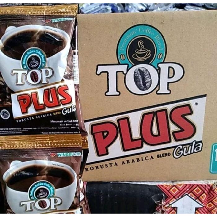 

TOP KOPI plus gula 1 renceng ISI 10 SACHET