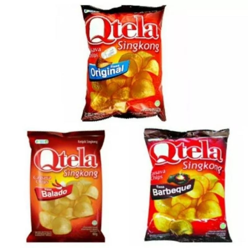 

Qtela Kripik Singkong 60gr Rasa Original/Bbq/Balado - ARM