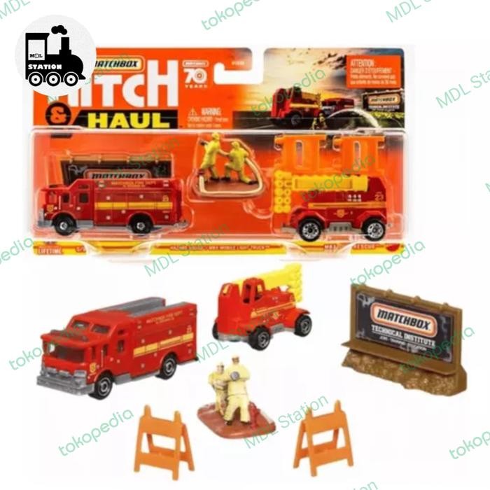 XMCH Matchbox Hitch & Haul - MBX Fire Rescue Set