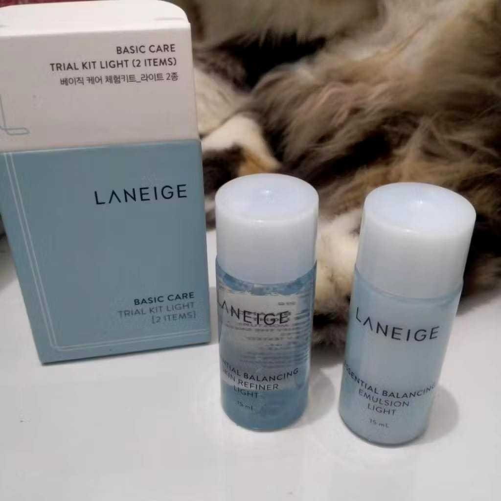Laneige Basic Care Trial Kit Light (Fullcase) Original Exp 2027 Paket Travel size Skincare