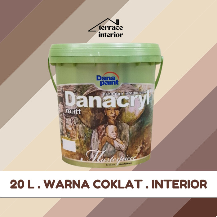 Cat Tembok Interior Danapaint Danacryl Warna Cokelat 20 L