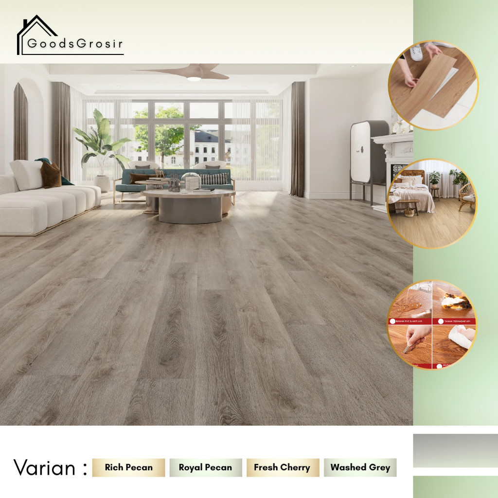Goods Lantai Vinyl Kayu 3mm | Vinyl Flooring | Luxury Vinyl Tiles | Lantai Kayu Vinyl Premium
