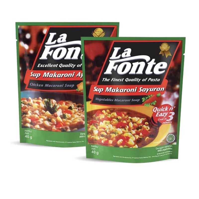 

La Fonte Sup Macaroni Ayam/sayur 40gr - ARM
